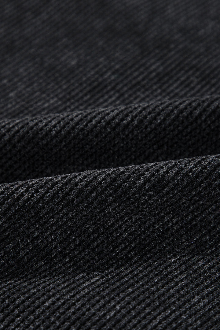 Merry & Bright Corded Sweatshirt – Charcoal