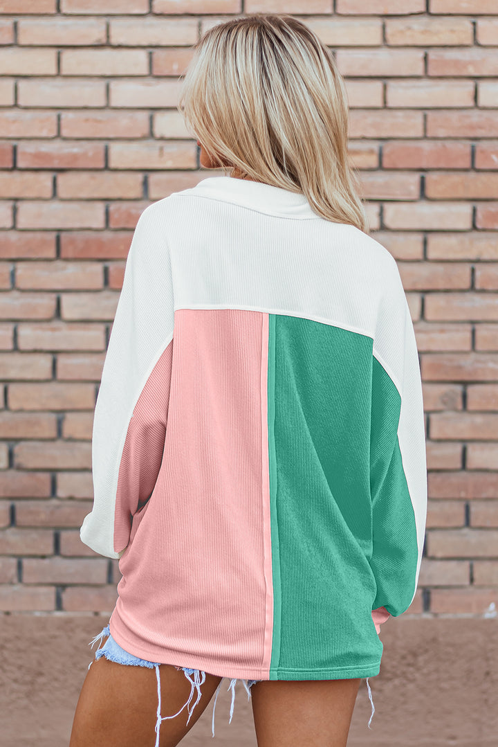 🍨 Sorbet Streets Colorblock Henley Popover