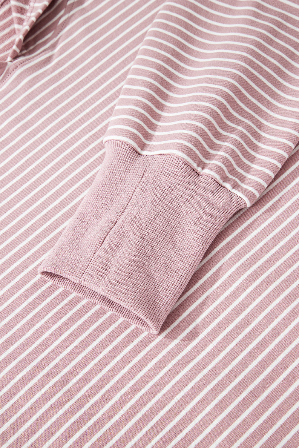 Sweet Stripe Oversize Hoodie — Blush