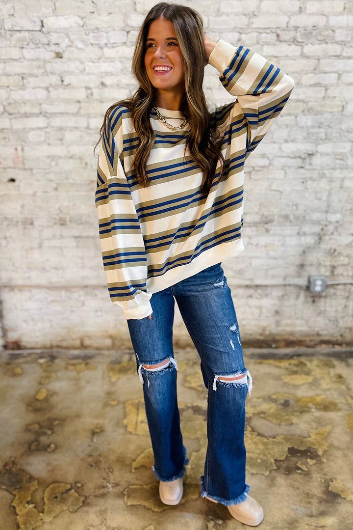 Weekend Vibes Striped Pullover