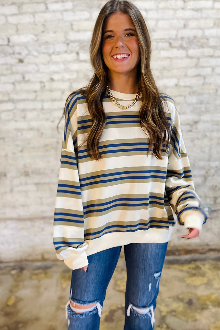Weekend Vibes Striped Pullover