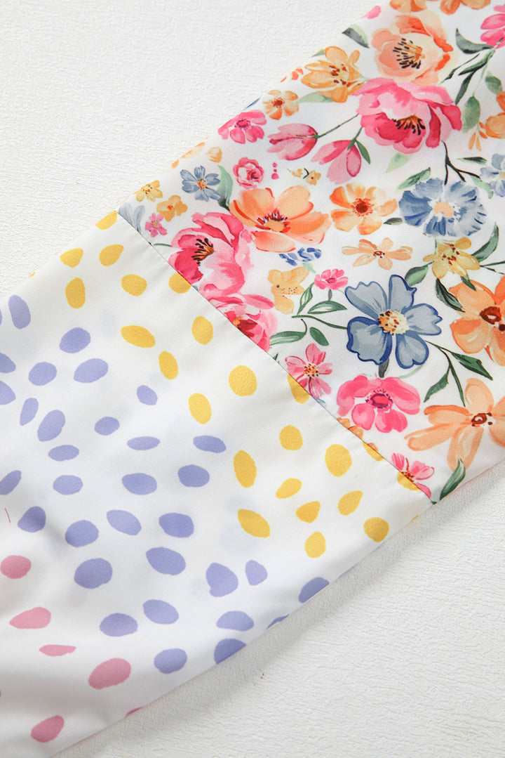 Garden Party Patchwork Sleeve Pullover