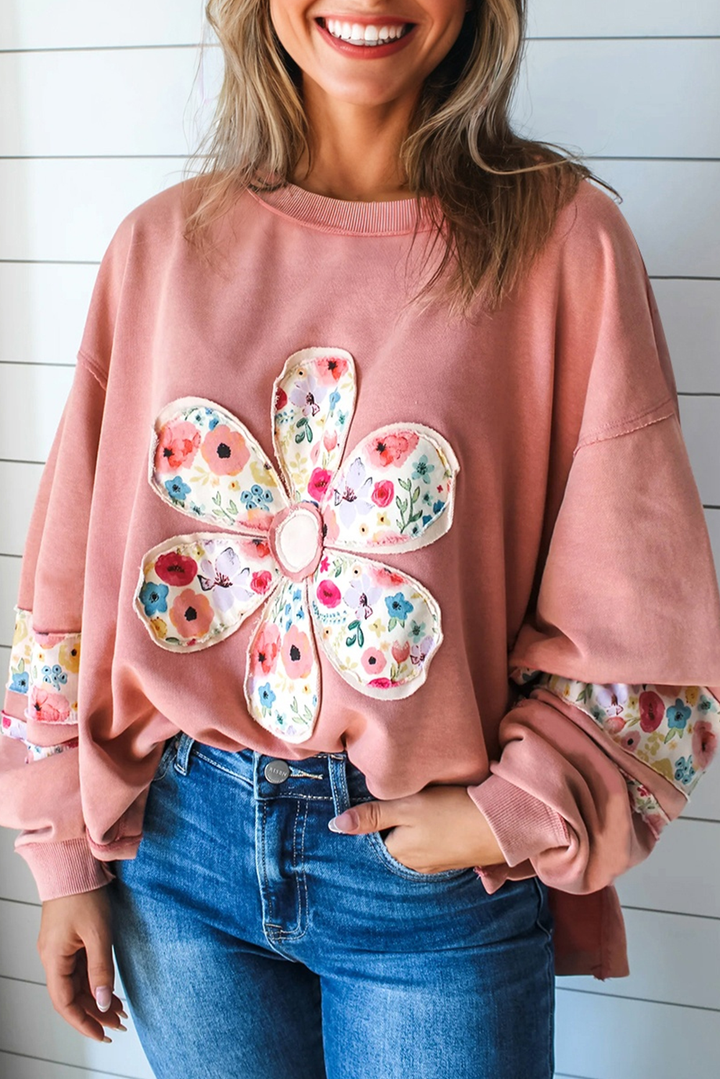 Blossom & Floral Patchwork Sweatshirt