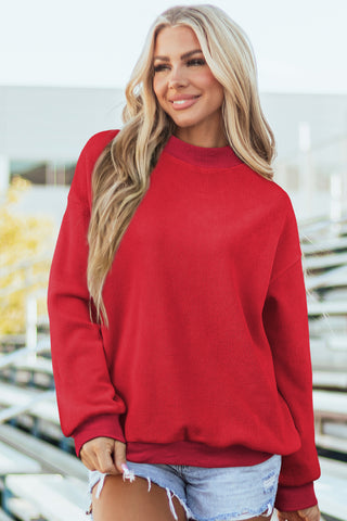 Heirloom Oversized Drop Shoulder Mock Neck Sweatshirt