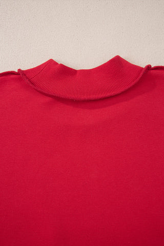 Heirloom Oversized Drop Shoulder Mock Neck Sweatshirt