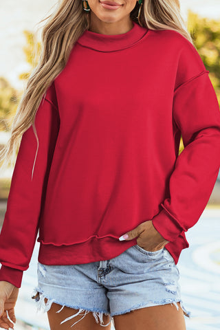 Heirloom Oversized Drop Shoulder Mock Neck Sweatshirt