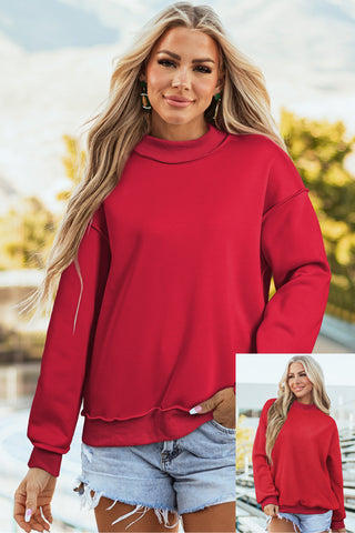 Heirloom Oversized Drop Shoulder Mock Neck Sweatshirt
