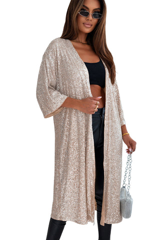 Champagne  Sequin Duster Kimono