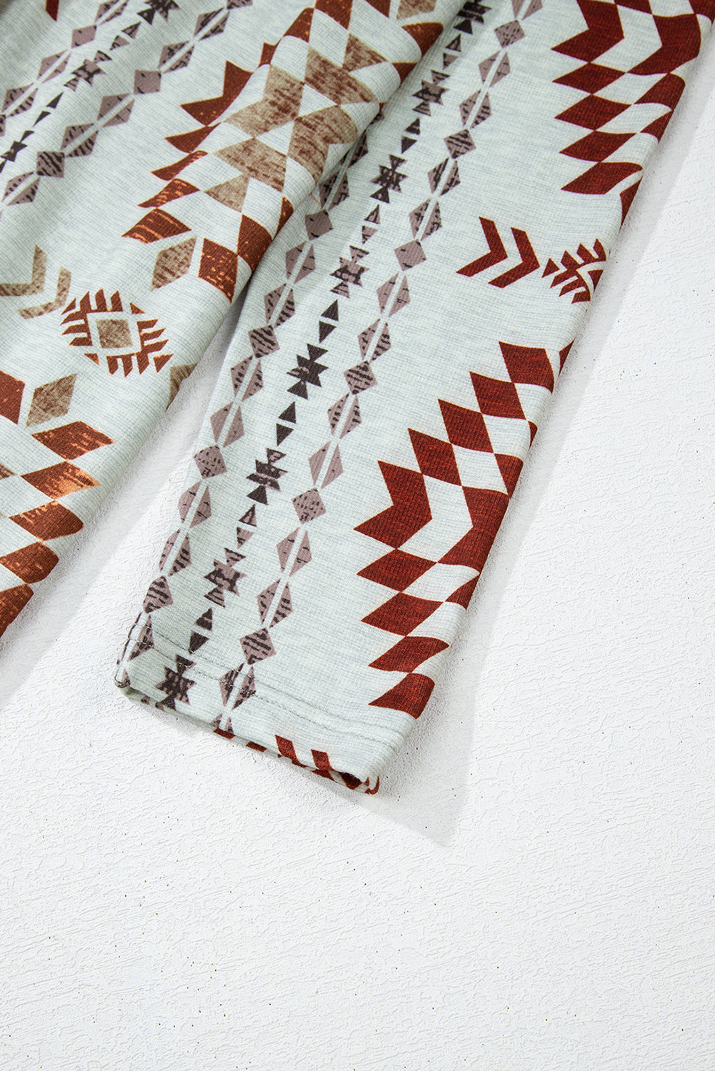 Western Winds Aztec Knit Duster-Rust & Ivory