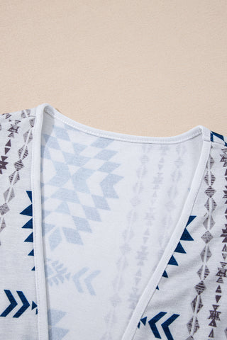 Western Winds Aztec Knit Duster-Blue Accents