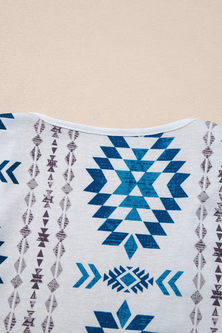 Western Winds Aztec Knit Duster-Blue Accents