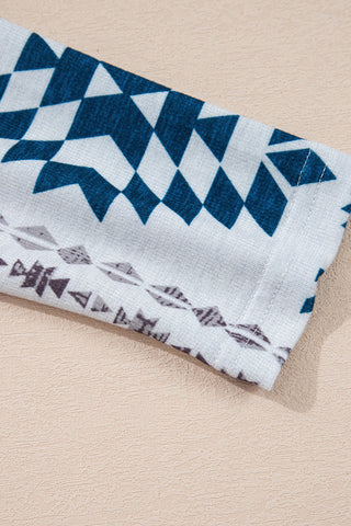 Western Winds Aztec Knit Duster-Blue Accents