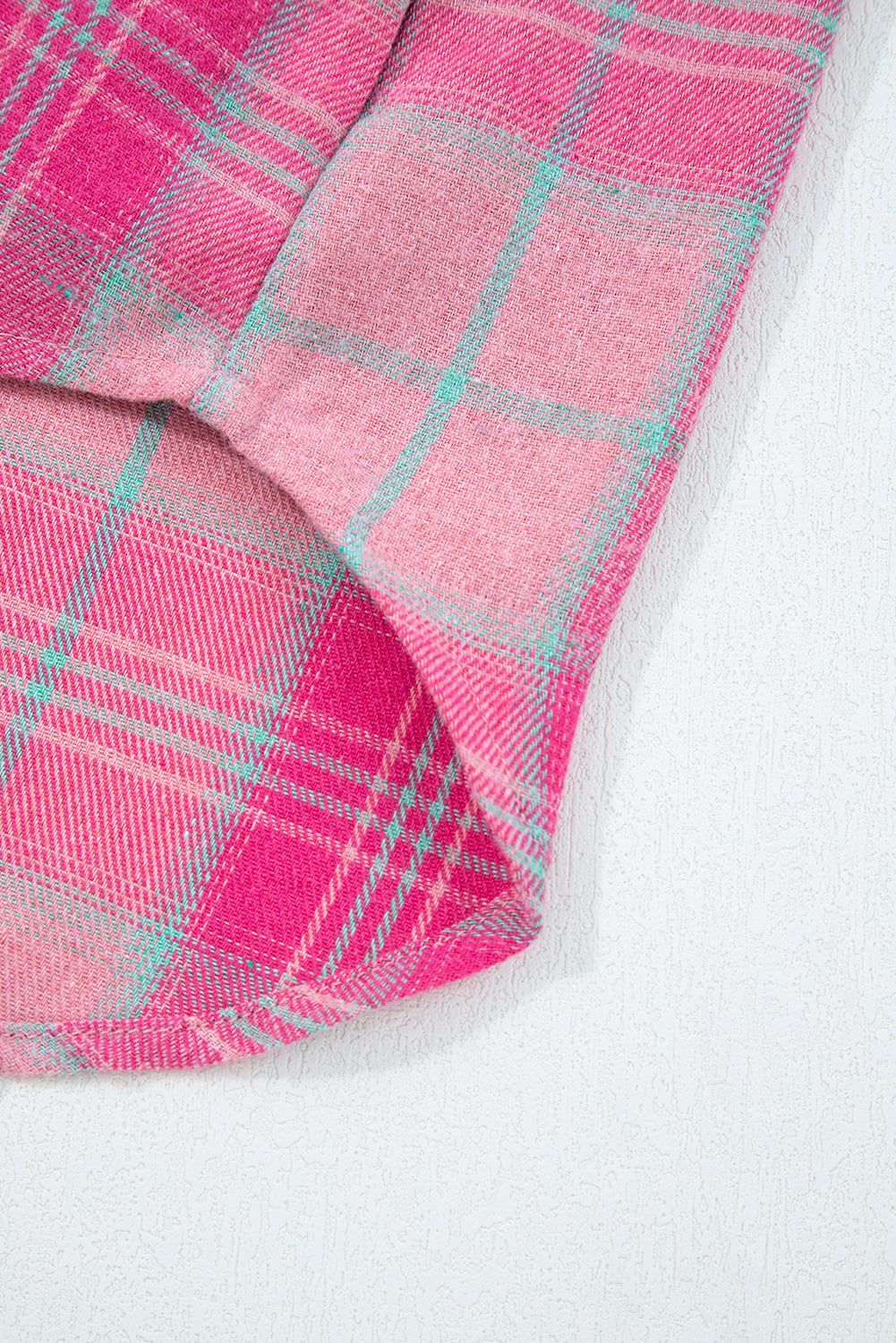 Bubblegum Breeze Oversized Plaid Flannel
