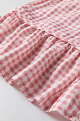 Luke & Estelle Picnic Gingham Ruffle Hem Shirt