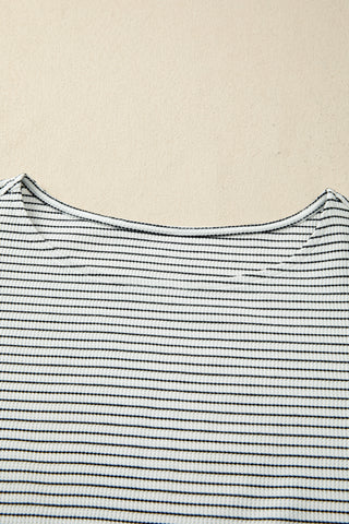 Seaside Stripe Ruffle Tank by Luke & Estelle