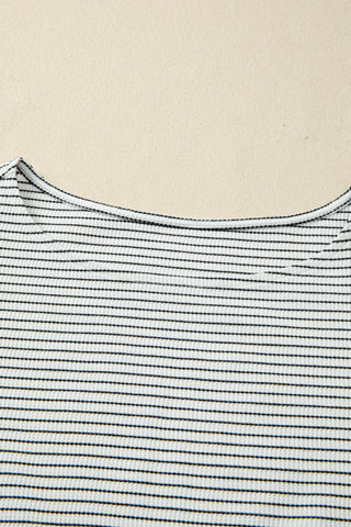Seaside Stripe Ruffle Tank by Luke & Estelle