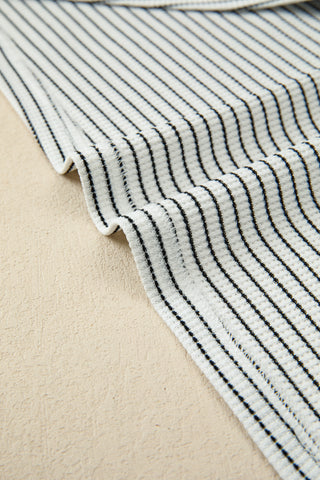 Seaside Stripe Ruffle Tank by Luke & Estelle