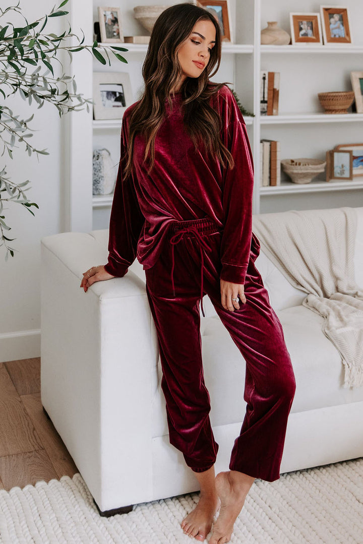 Velvet Crush Lounge Set – Merlot