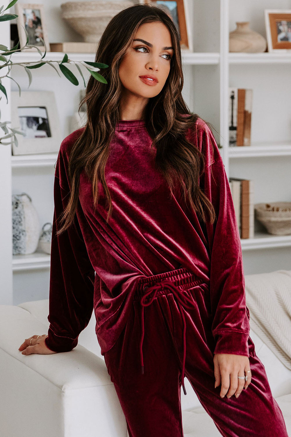 Velvet Crush Lounge Set – Merlot