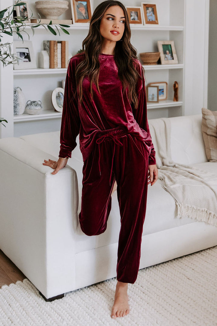 Velvet Crush Lounge Set – Merlot