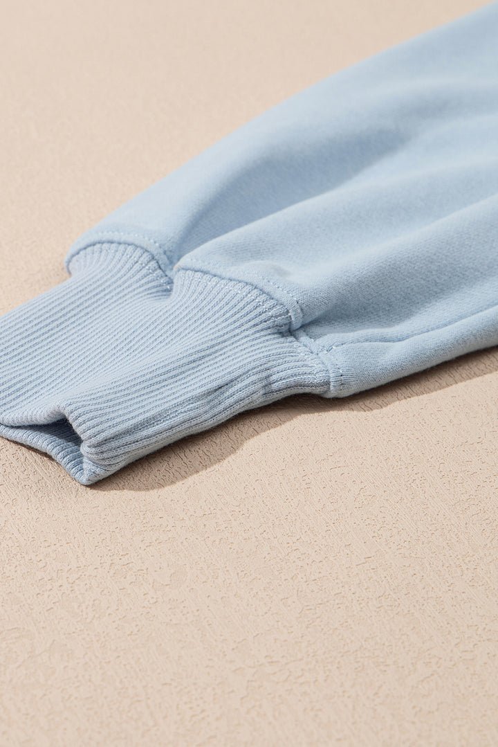 ✨ Cozy Chic Quarter-Zip Lounge Set (Black or Powder Blue) ✨