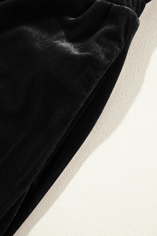 ✨ Luxe Lounge Velvet Wide Leg Pants – Available in Black, Emerald & Wine ✨
