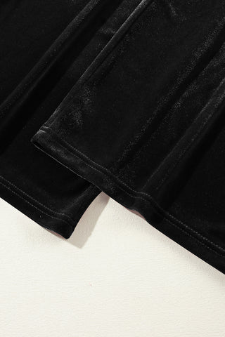✨ Luxe Lounge Velvet Wide Leg Pants – Available in Black, Emerald & Wine ✨