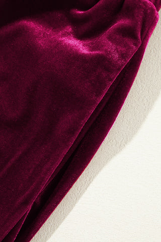✨ Luxe Lounge Velvet Wide Leg Pants – Available in Black, Emerald & Wine ✨