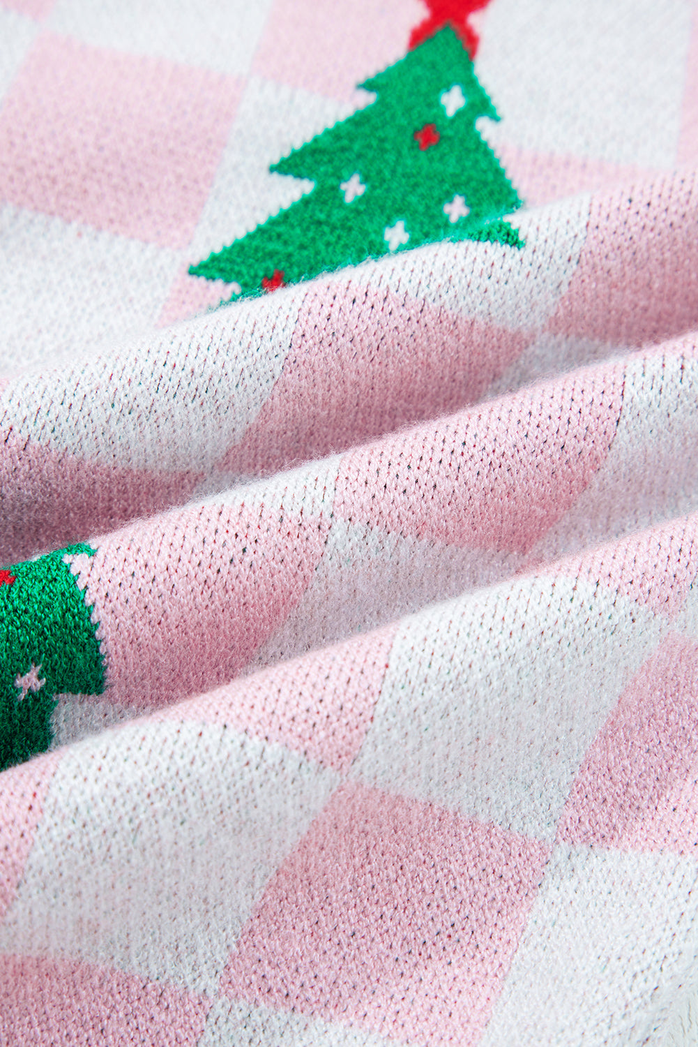 🎄🎅🏻Luke & Estelle “Candy Cane Dreams Checkered Christmas Cardigan” – Pink & White (OR) Red & White