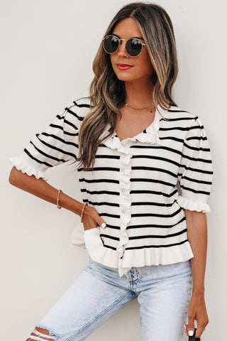 Hamptons Harbor Ruffle Knit by Luke & Estelle