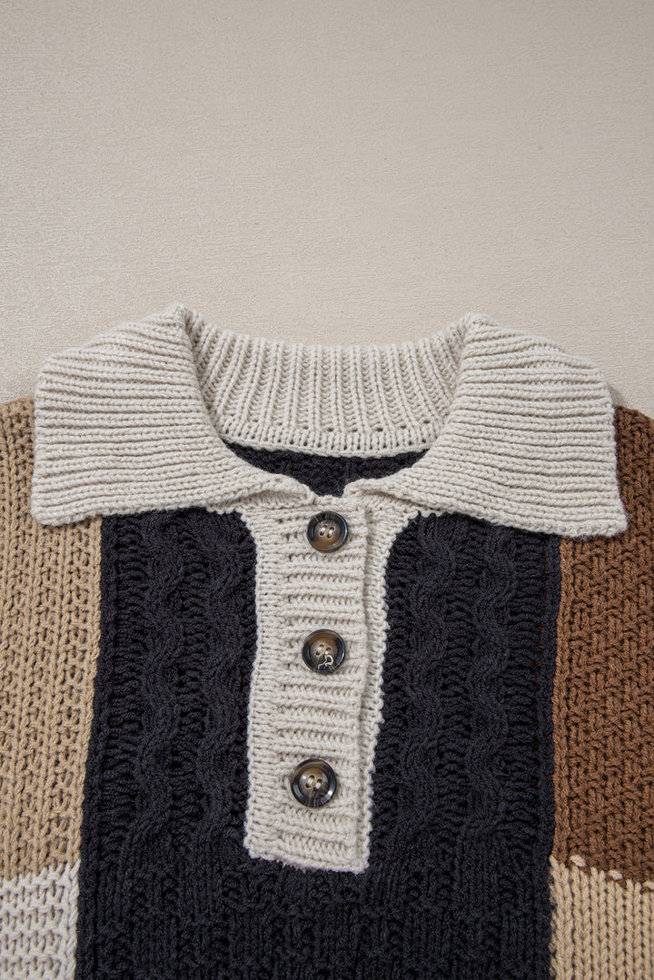 Harvest Stitch Henley Sweater