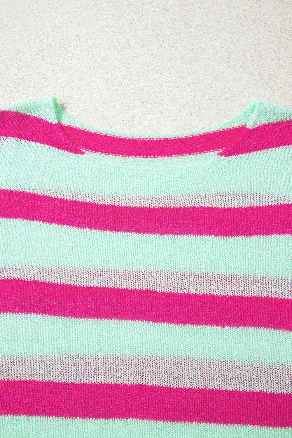 Candy Pop Stripes Sweater (Hot Pink + Mint) 💗🍃