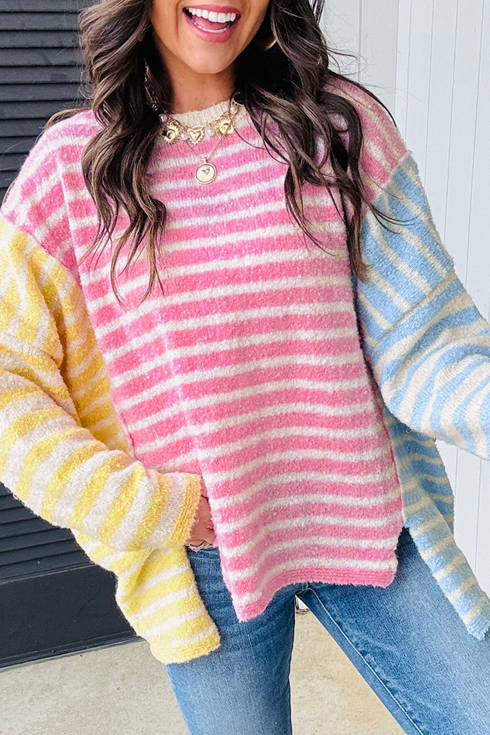 Candy Shop Cozy Striped Sweater