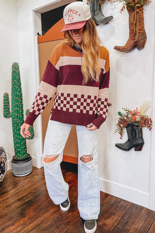 Check Me Out Colorblock Sweater