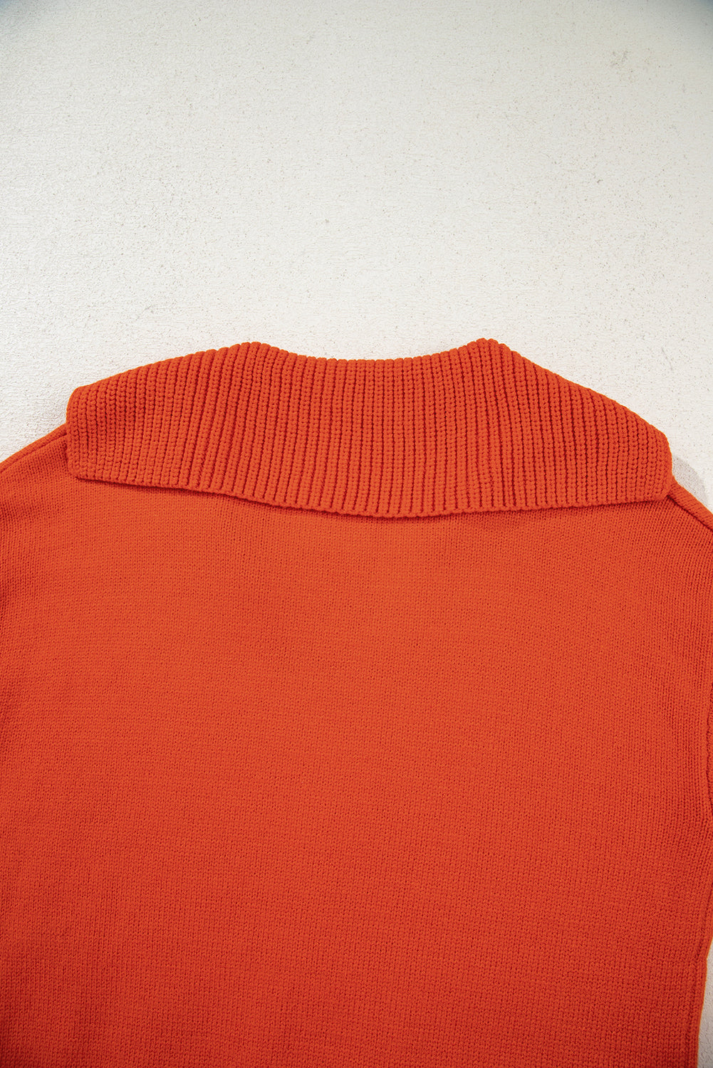 Pumpkin Glow V-Neck Collar Sweater