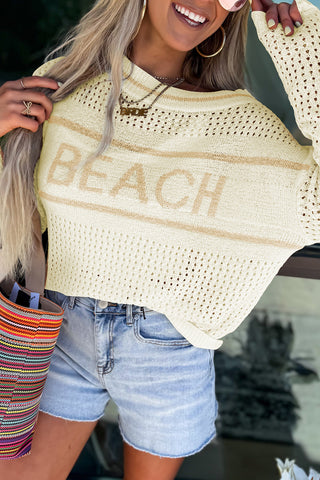Sandy Shores Open Knit Sweater by Luke & Estelle
