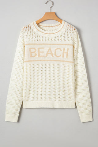 Sandy Shores Open Knit Sweater by Luke & Estelle
