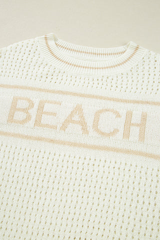 Sandy Shores Open Knit Sweater by Luke & Estelle