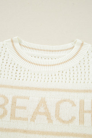 Sandy Shores Open Knit Sweater by Luke & Estelle