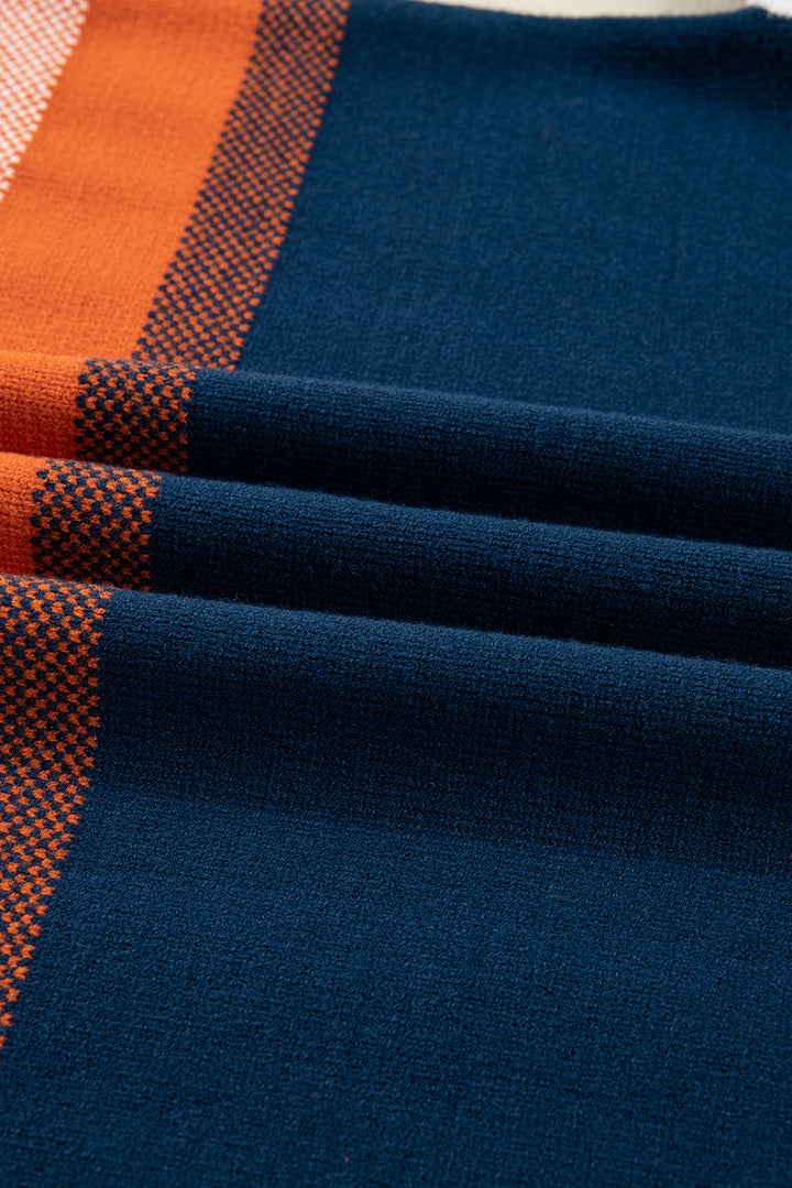 💙🧡 Luke & Estelle “Autumn Skies Striped Sweater” – Cozy, Chic, & Ready to Sell Out! 🍂