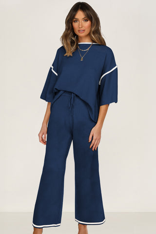 Navy Luxe Lounge Set – Elevated Comfort Meets Everyday Chic