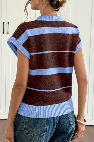 Luke & Estelle Boardwalk Stripe Short Sleeve Knit Top