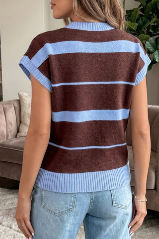 Luke & Estelle Boardwalk Stripe Short Sleeve Knit Top