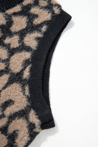 Luke & Estelle Gilded Leopard Knit Sweater Vest