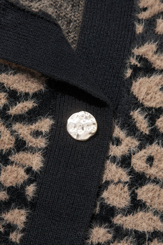 Luke & Estelle Gilded Leopard Knit Sweater Vest