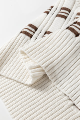 Luke & Estelle Café Stripe V-Neck Sweater Vest
