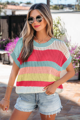 Sunset Boardwalk Crochet Top by Luke & Estelle