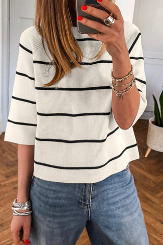 Luke & Estelle Left Bank Stripe Ribbed Sweater Tee