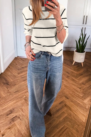 Luke & Estelle Left Bank Stripe Ribbed Sweater Tee