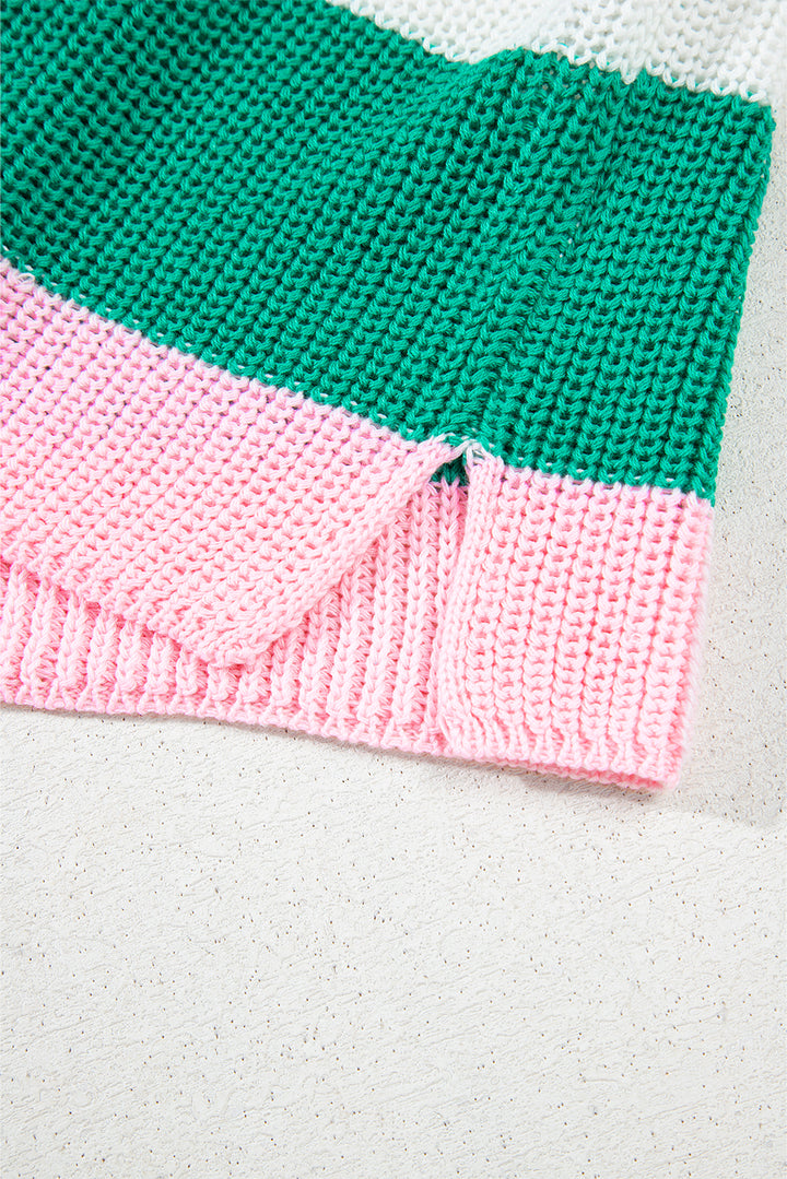 Gelato Stripes Notched Knit Tee